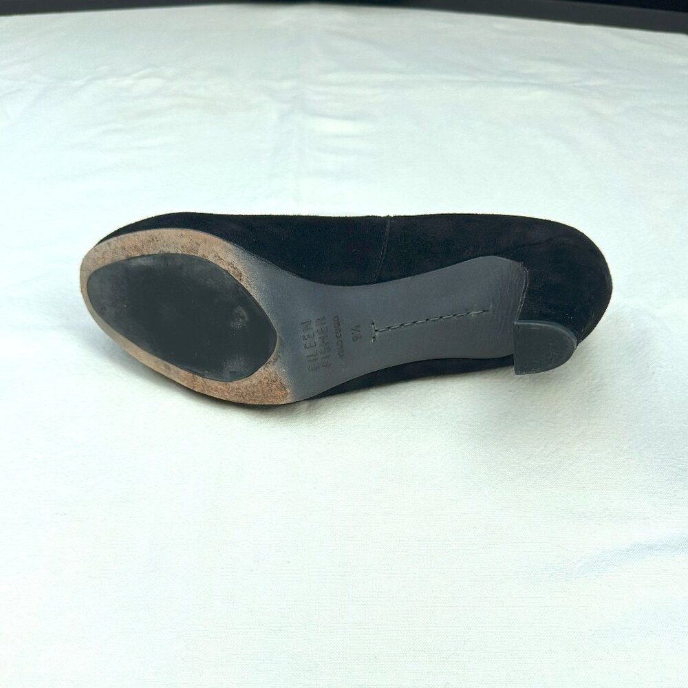Eileen Fisher Peek Vero Cuoio Black Suede Shootie 9.5 - Picture 13 of 14
